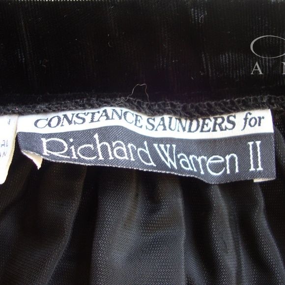 Richard Warren Rayon Long Elegant Black Skirt, 8 - Picture 8 of 8